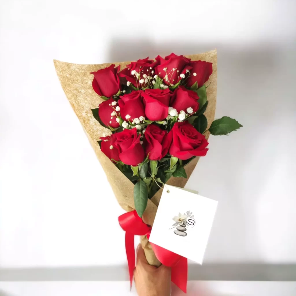 Bouquet de Rosas Rojas Premium en Cali