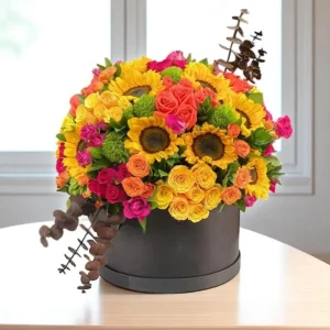 Ramo Premium de Girasoles y Rosas Gigantes en Cali