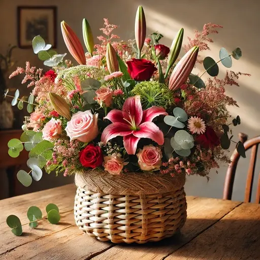 Arreglos Florales en Canastas: Cestas con flores naturales artesanales en Cali